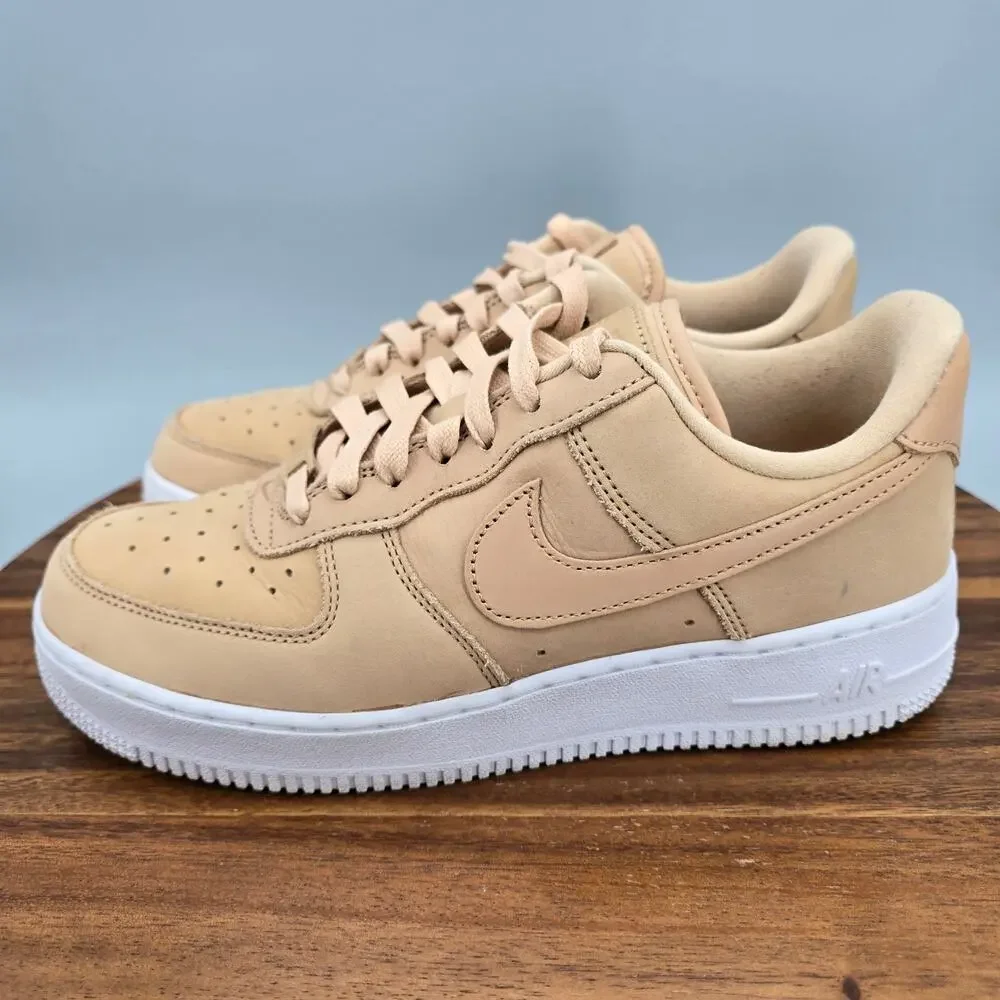 Nike Air Force 1 Low Premium Shoes Womens 8 Vachetta Tan Athletic Sneakers